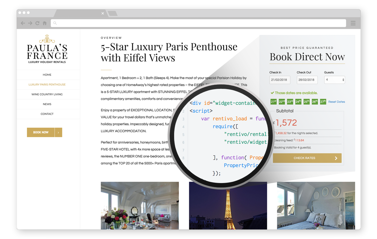 Modular widgets that integrate into your existing website