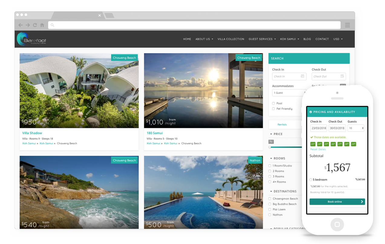 Powerful booking and search engine that's built for scale